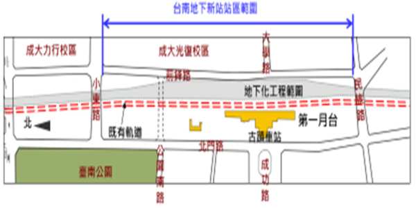 台南鐵路地下化工程 臨時後站與跨站天橋 - 特色及施工風險